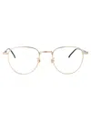 Montblanc Gold-gold-transparent Metal Glasses In Gold