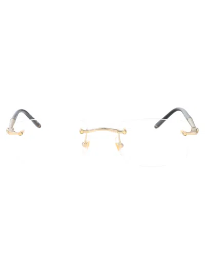 Montblanc Gold-gold-transparent Metal Glasses