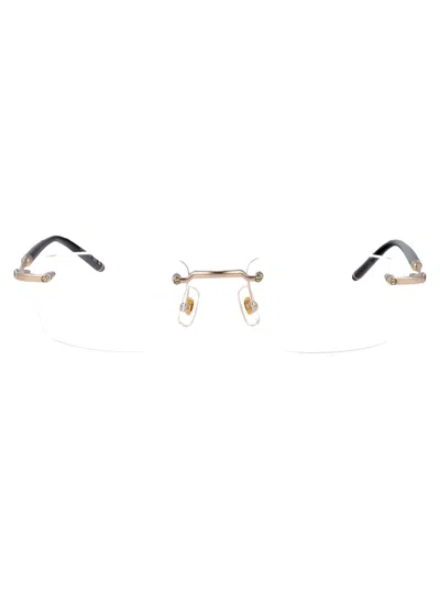 Montblanc Gold-black-transparent Metal Glasses