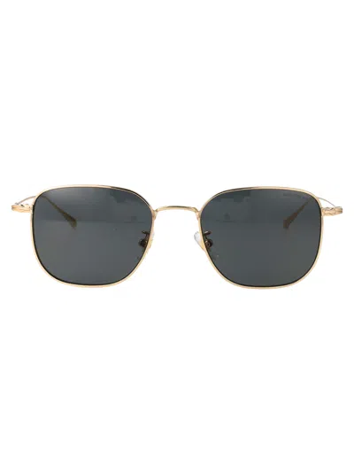 Montblanc Gold-gold-grey Metal Sunglasses