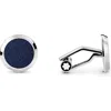 Montblanc Goldstone Cuff Links In Blue/silver