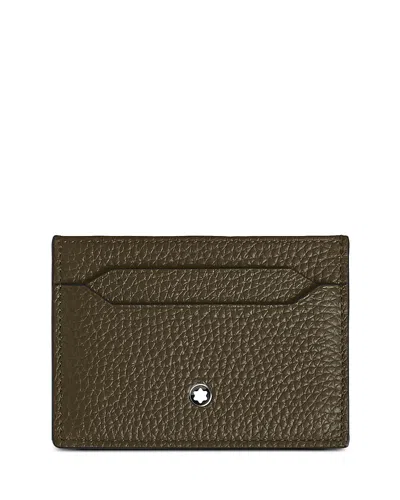 Montblanc Full-grain Leather Cardholder In Green