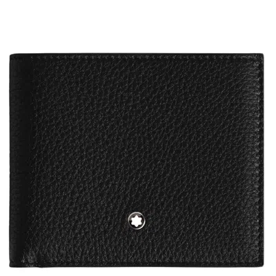 Montblanc Grain Leather 8cc Wallet In Black