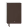 Montblanc Grain Leather Notebook In Brown