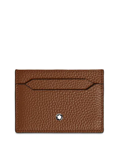 Montblanc Grain Logo Card Holder In Brown