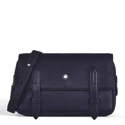 Montblanc Grain Messenger Bag In Blue