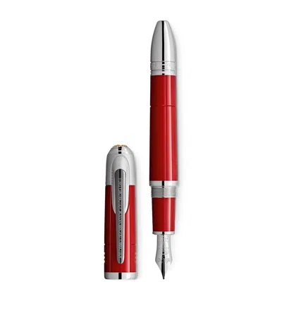Montblanc Great Characters Enzo Ferrari Fountain Pen In Red