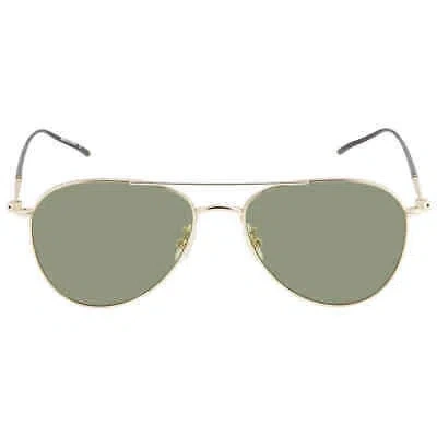 Pre-owned Montblanc Green Pilot Men's Sunglasses Mb0128s 003 58 Mb0128s 003 58