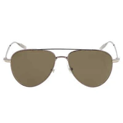 Pre-owned Montblanc Green Pilot Men's Sunglasses Mb0235s 002 57 Mb0235s 002 57