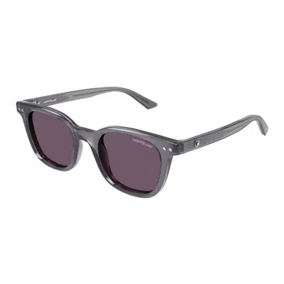 Montblanc Grey Acetate Sunglasses