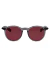 Montblanc Grey Acetate Sunglasses In Burgundy