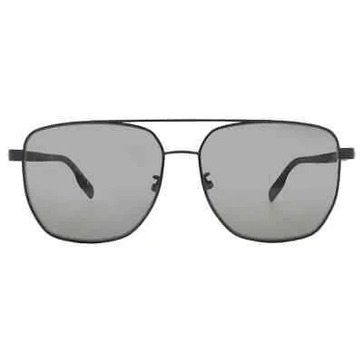 Pre-owned Montblanc Grey Navigator Men's Sunglasses Mb0184sk 005 61 Mb0184sk 005 61 In Gray