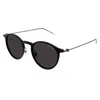 Montblanc Round-frame Sunglasses In Black