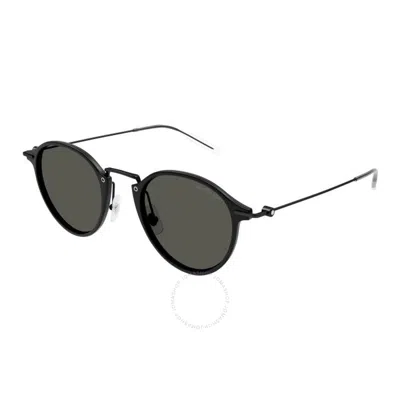 Montblanc Grey Phantos Men's Sunglasses Mb0294s 005 50 In Black