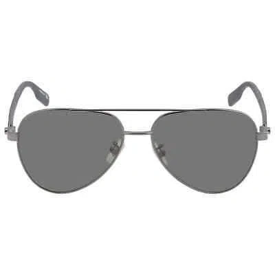 Pre-owned Montblanc Grey Pilot Men's Sunglasses Mb0182s 002 59 Mb0182s 002 59 In Gray