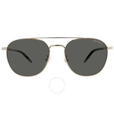 Montblanc Grey Pilot Men's Sunglasses Mb0271s 006 56