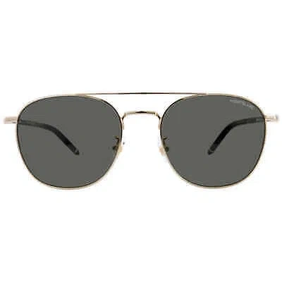 Pre-owned Montblanc Grey Pilot Men's Sunglasses Mb0271s 006 56 Mb0271s 006 56 In Gray