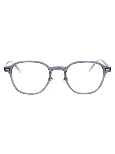 Montblanc Grey-silver-transparent Recycled Injection Glasses In Blue