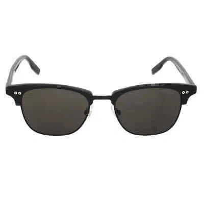 Pre-owned Montblanc Grey Square Men's Sunglasses Mb0173s 001 52 Mb0173s 001 52 In Gray