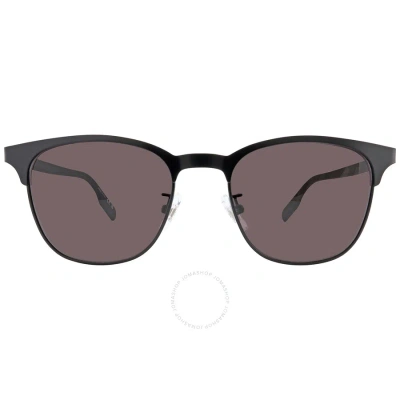 Montblanc Grey Square Men's Sunglasses Mb0183s 001 53 In Black / Grey