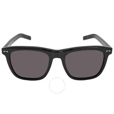 Montblanc Grey Square Men's Sunglasses Mb0226s 006 56 In Black / Grey