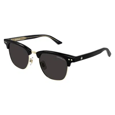 MONTBLANC MONTBLANC GREY SQUARE MEN'S SUNGLASSES MB0382S 001 52