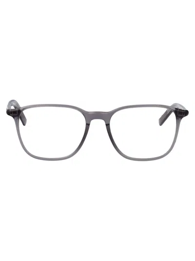 Montblanc Grey-grey-transparent Recycled Injected Acetate Glasses In Gray