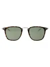 Montblanc Havana Acetate Sunglasses In Green