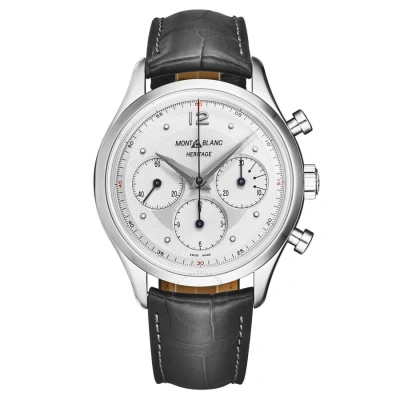 Montblanc Heritage Chronograph Automatic Silver Dial Men's Watch 128670 In Grey / Silver