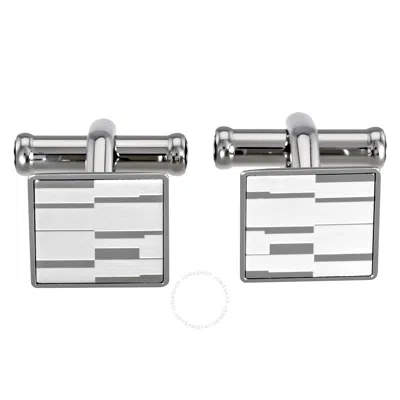 Montblanc Heritage Stainless Steel Cufflinks In Silver Tone