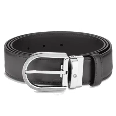 MONTBLANC MONTBLANC HORSESHOE BUCKLE ADJUSTABLE LEATHER BELT