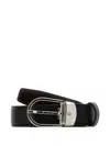Montblanc Black Cut To Size Solid Belt In Black