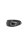 Montblanc Horseshoe-shaped Buckle Leather Belt In Black