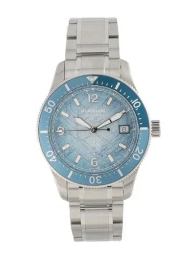 Pre-owned Montblanc Iced Sea 0 Oxygen Watch, 38mm In Multi