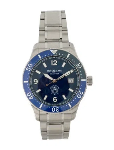 Pre-owned Montblanc Iced Sea Automatic Date Watch, 41mm In Multi