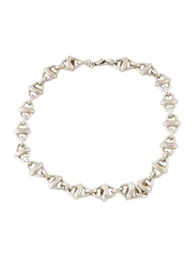Pre-owned Montblanc Iconic Chain Necklace, 17.5" In Multi