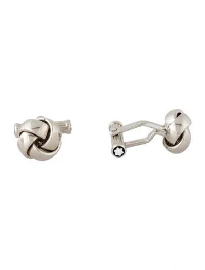 Pre-owned Montblanc Iconic Twisted Knots Cufflinks In Multicolor