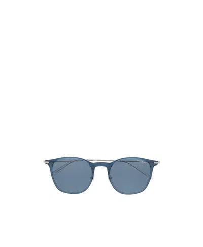 Montblanc Injection Round Sunglasses In Blue