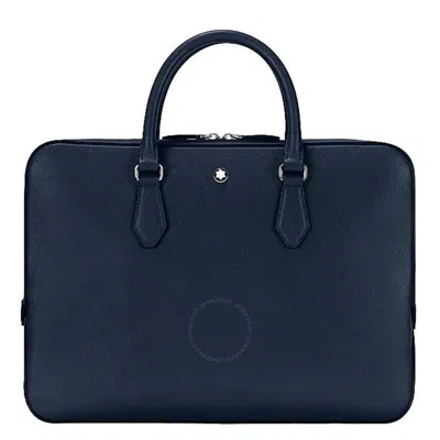 Montblanc Sartorial Leather Document Case In Ink Blue