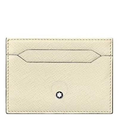 Montblanc Ivory Leather 5cc Sartorial Card Holder In Neutral