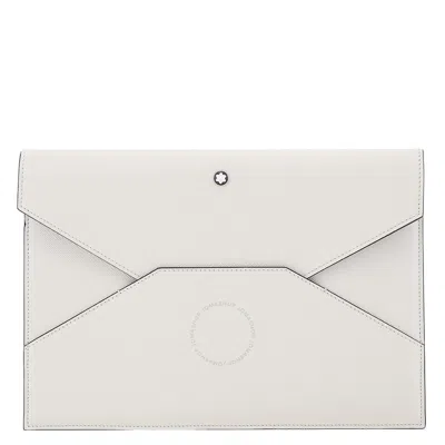 Montblanc Ivory Leather Sartorial Envelope Pouch In Neutral