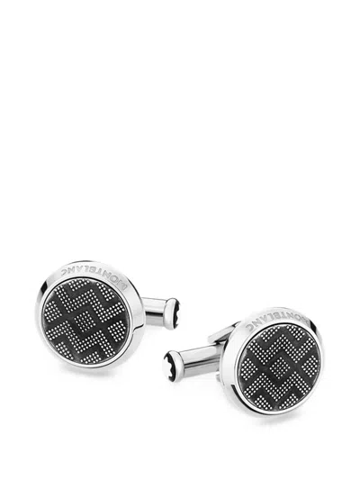 Montblanc Knurled Circular Cufflinks In Multi