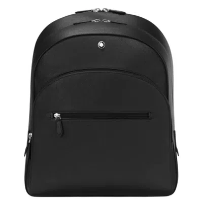 Montblanc Large Sartorial 3 Compartment Leather Backpack In Black