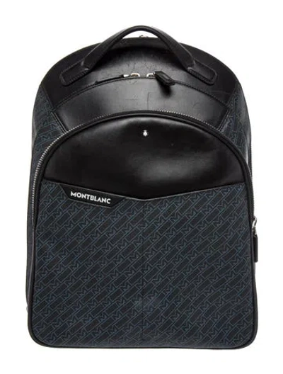 Pre-owned Montblanc Leather Backpack In Black