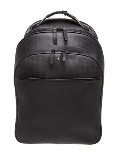 Pre-owned Montblanc Leather Backpack In Black