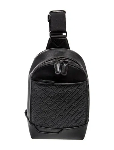 Pre-owned Montblanc Leather Backpack In Black