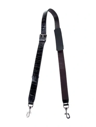 Pre-owned Montblanc Leather Bag  Strap In Black