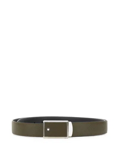 Montblanc Leather Belt In Black