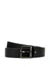 Montblanc Black Leather Belt In Black