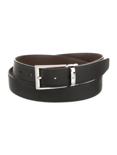 Pre-owned Montblanc Leather Belt In Black